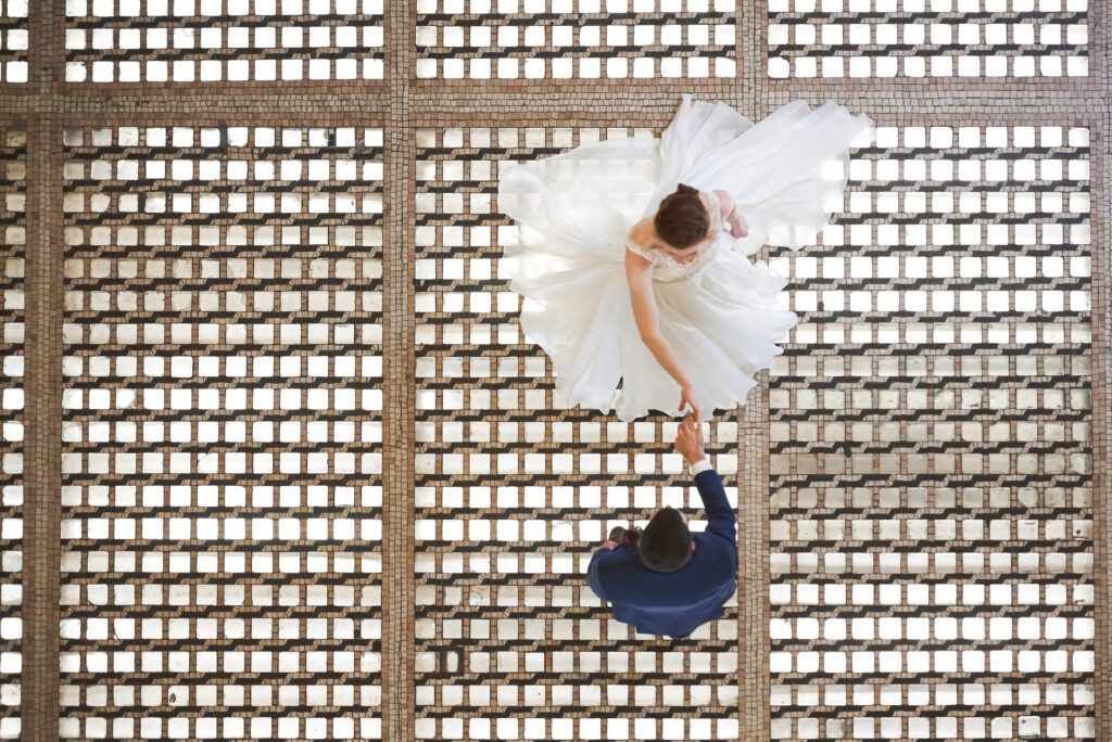 Union Station St. Louis, MO Groom dancing with bride
