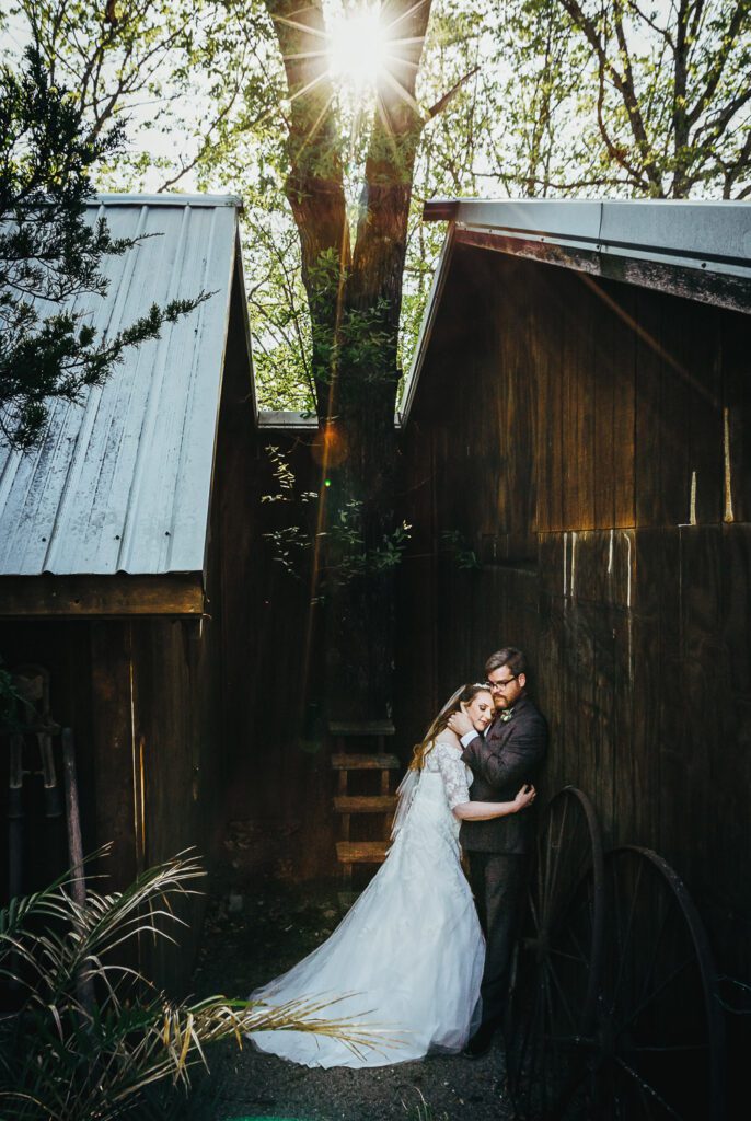 Alpine Gardens Bride and Groom