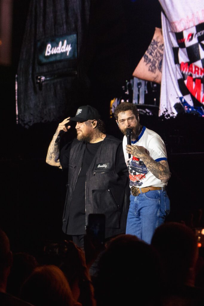 post malone and jelly roll on stage in st louis missouri