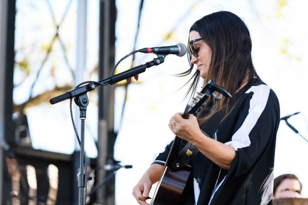 Natalie Hemby playing guitar.