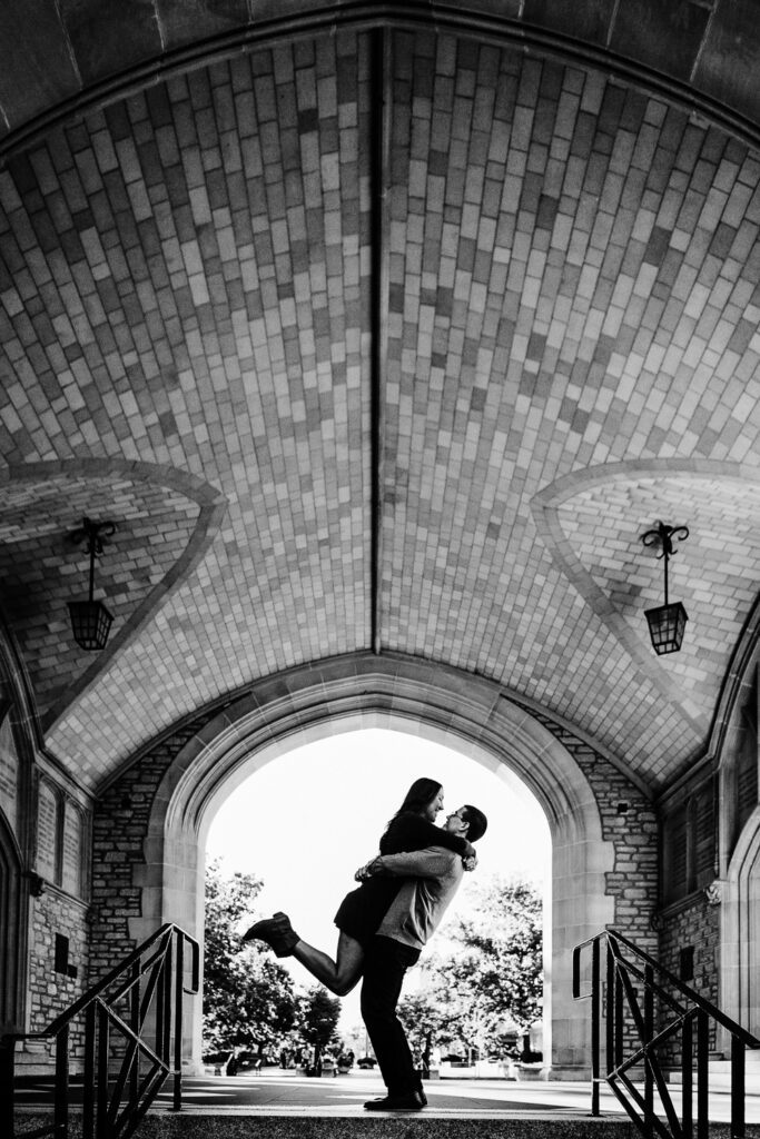 holding fiance up at mizzou memorial union