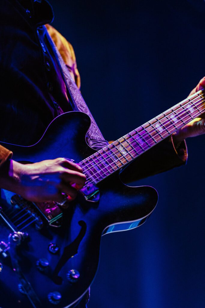 Gary Clark Jr. close up hand and guitar
