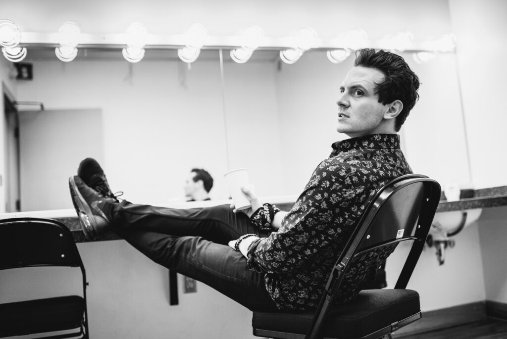Jacob Tolliver sits in his dressing room before taking the stage in Greenville South Carolina