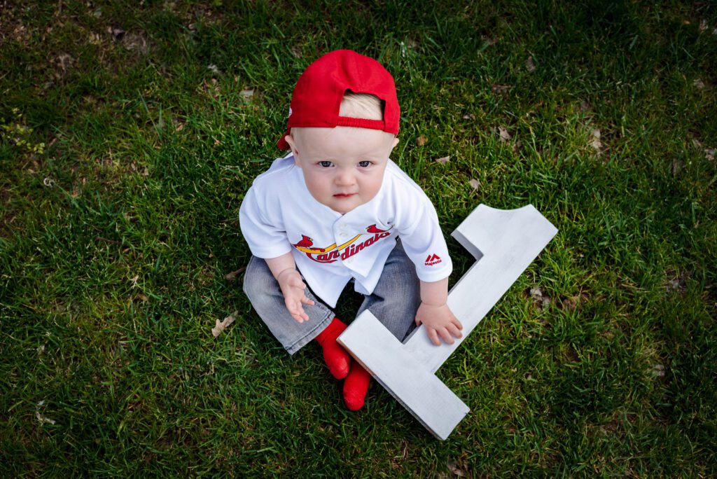 one year old holding 
