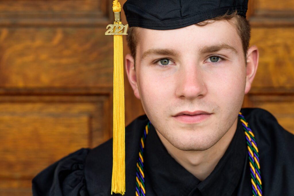 2021 Senior looks into camera