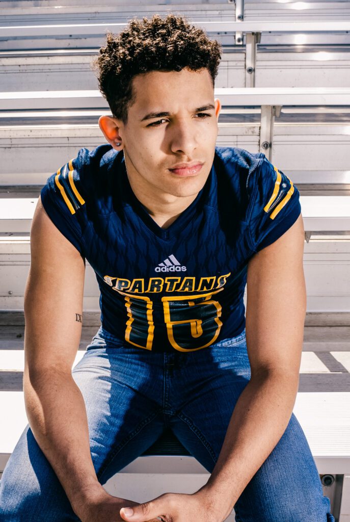 battle high school senior football player