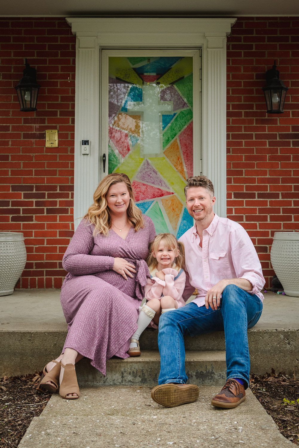 Scott and Shannon Schaefer sitting on porch