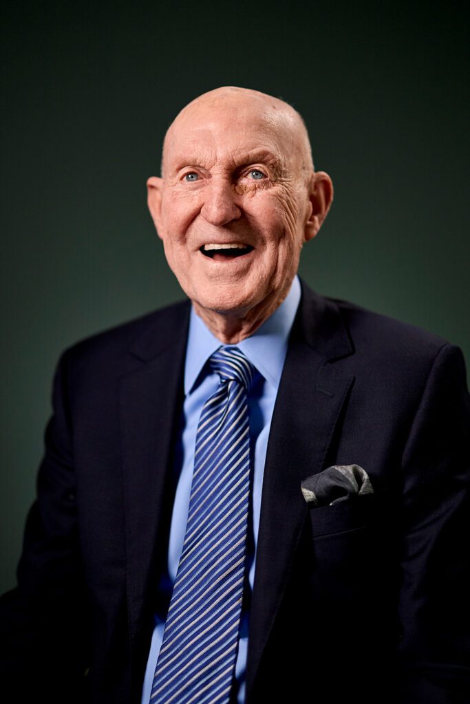 Missouri Basketball Coach Norm Stewart smiles portrait