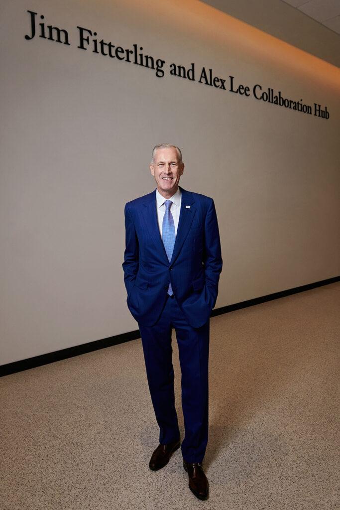 Jim Fitterling Dow CEO stands in the Nextgen Building
