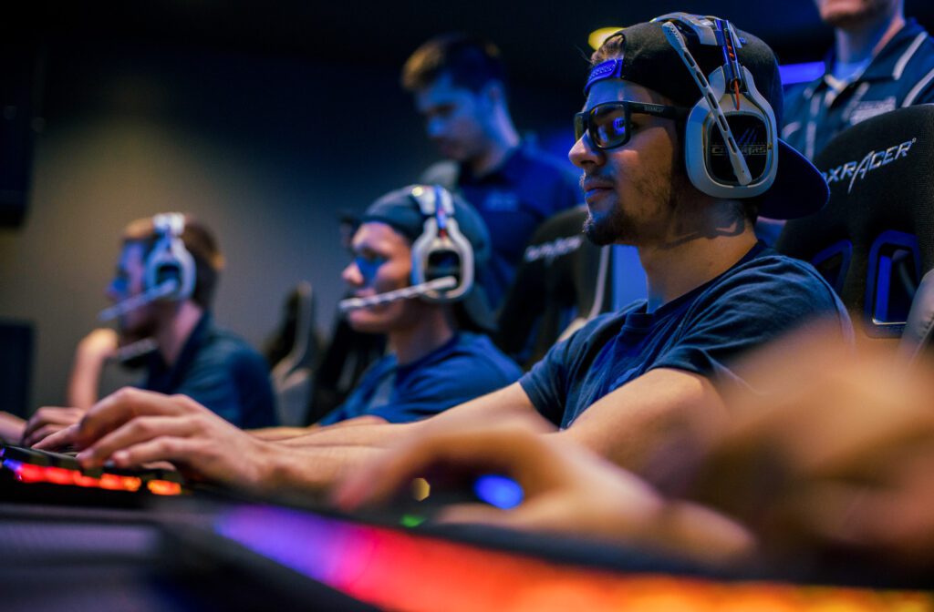 Columbia College eSport team practicing video games