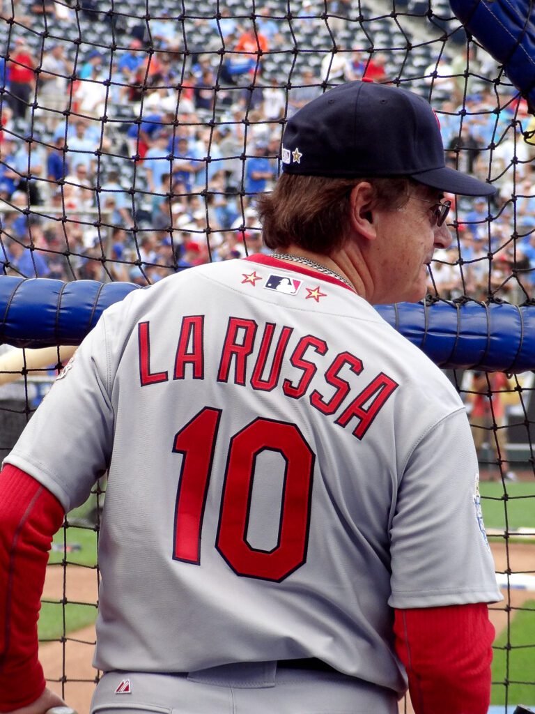St. Louis Cardinals Manager Tony Larussa on the field