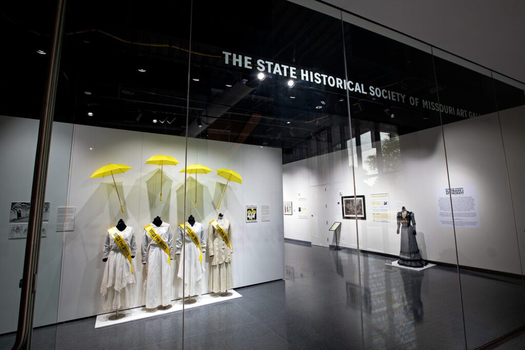 Women's Suffrage Display at Missouri Historical Society