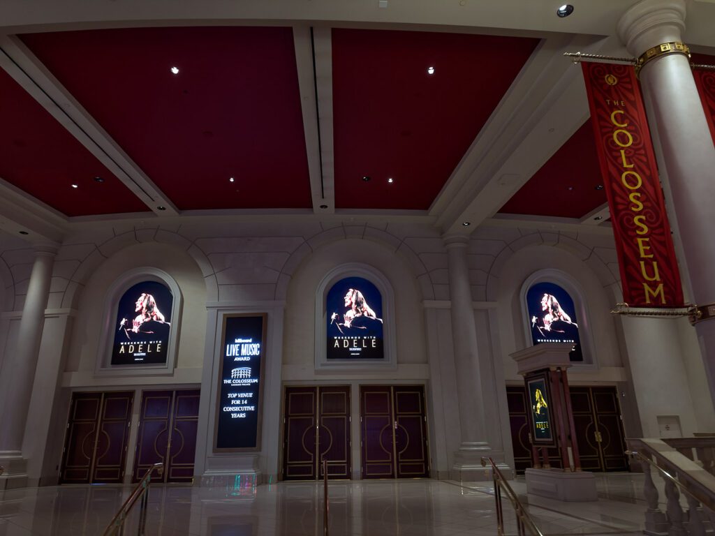 The Entrance to the Colosseum at Caesars Palace.