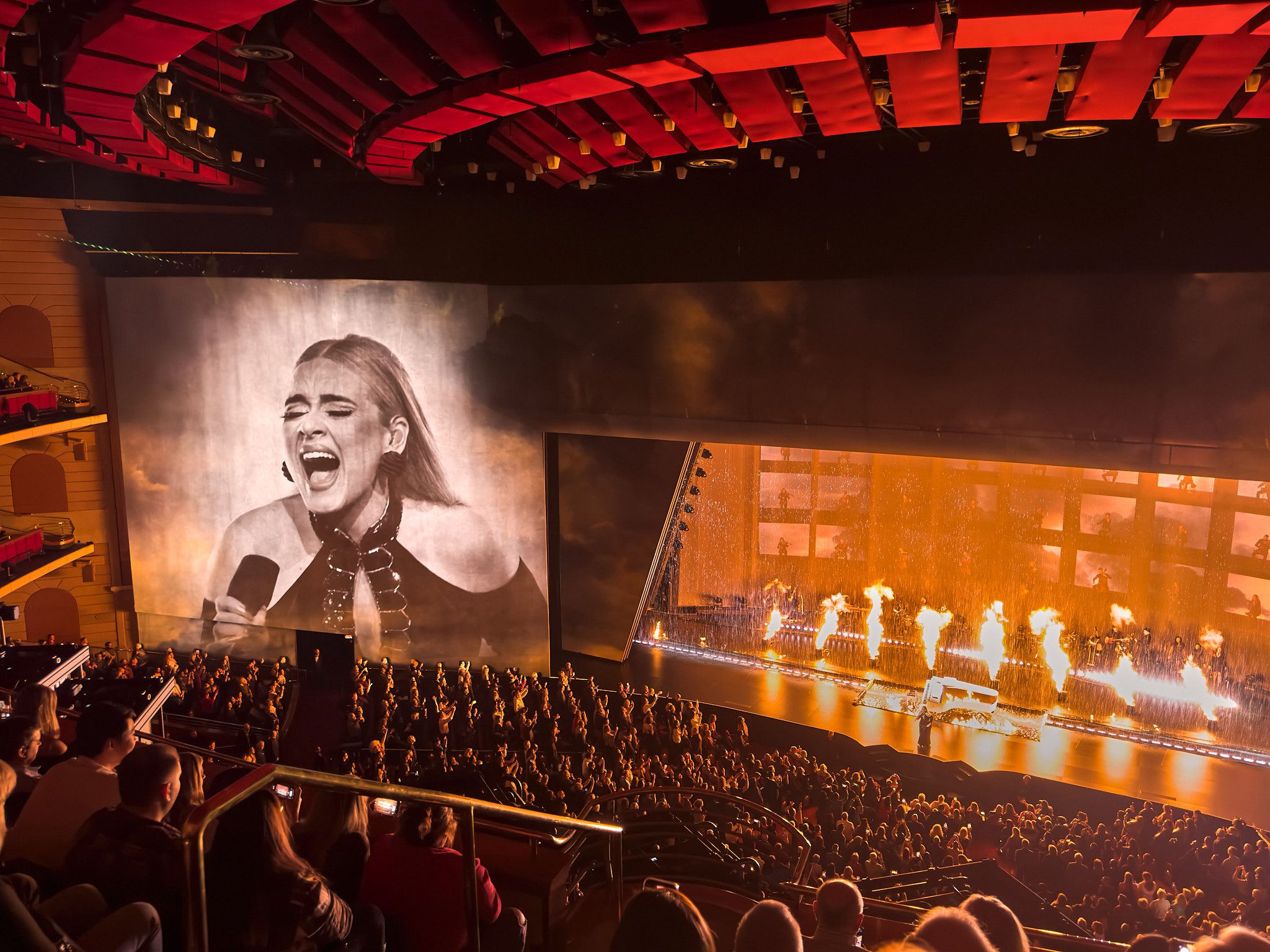 Adele performing during Weekends With Adele at the Las Vegas Colosseum January 20, 2023.