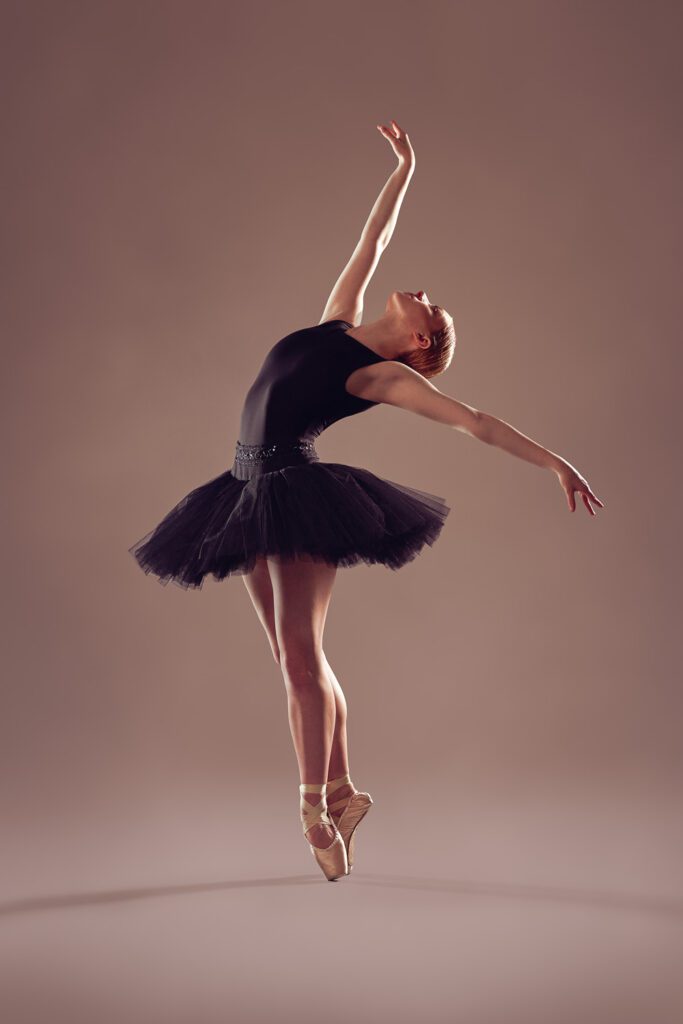 Ballet Dancer standing on toes wearing tutu